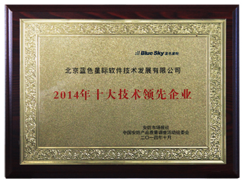 2014年十大技術(shù)領(lǐng)先企業(yè)獎牌